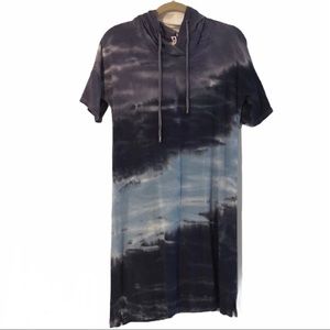 Cable and gauge tie dye hooded dress size S